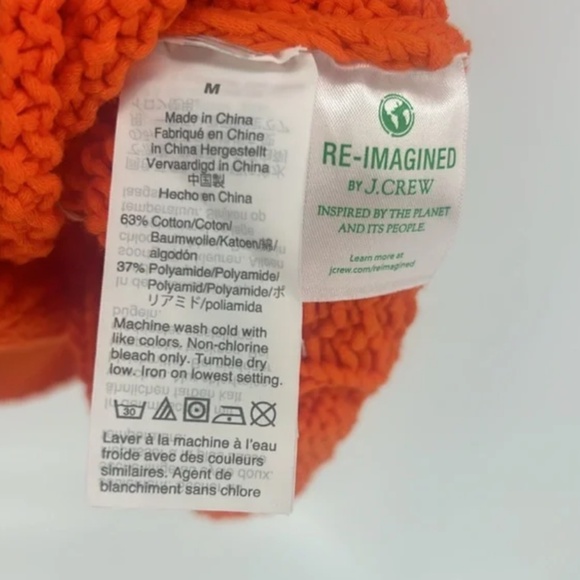 J Crew Womens Orange Cable Knit Sweater, M - Picture 5 of 5